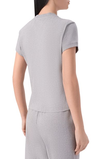 Хлопковая футболка OFF-WHITE серого цвета по цене 27900 руб., арт. 0WAA112S26JER002, фото 4 Хлопковая футболка OFF-WHITE, арт. 0WAA112S26JER002, фото 4