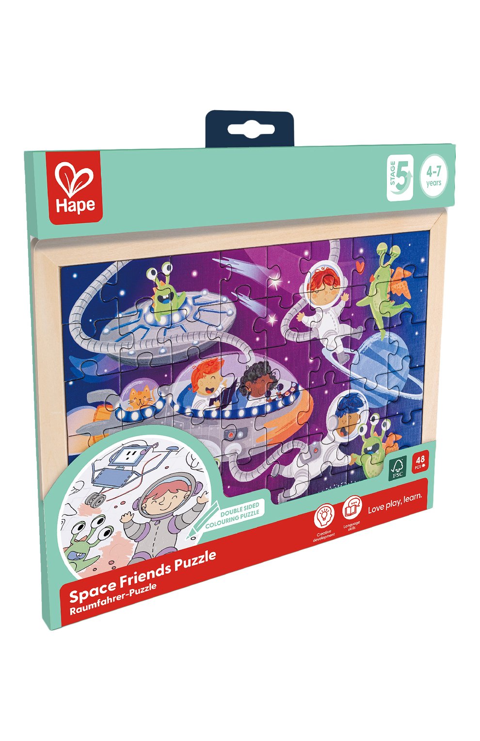Пазл-раскраска космические друзья HAPE, арт. E1644_HP, фото 1