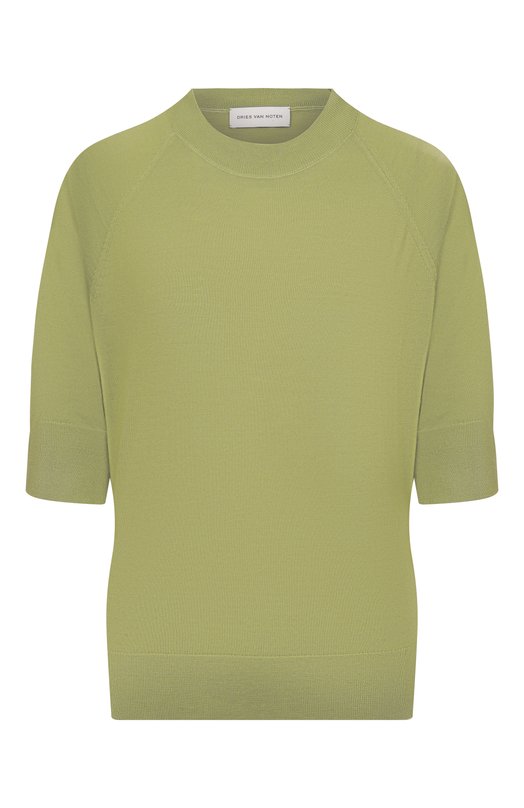Шерстяной пуловер Dries Van Noten 131200/3700 Зелёный 131200/3700