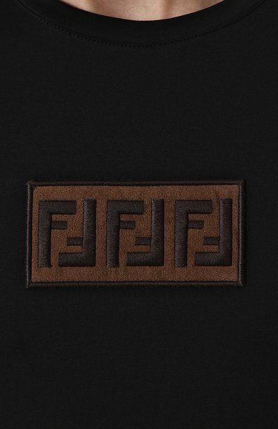 Хлопковая футболка с принтом FENDI, арт. FY0894 A28U, фото 5
