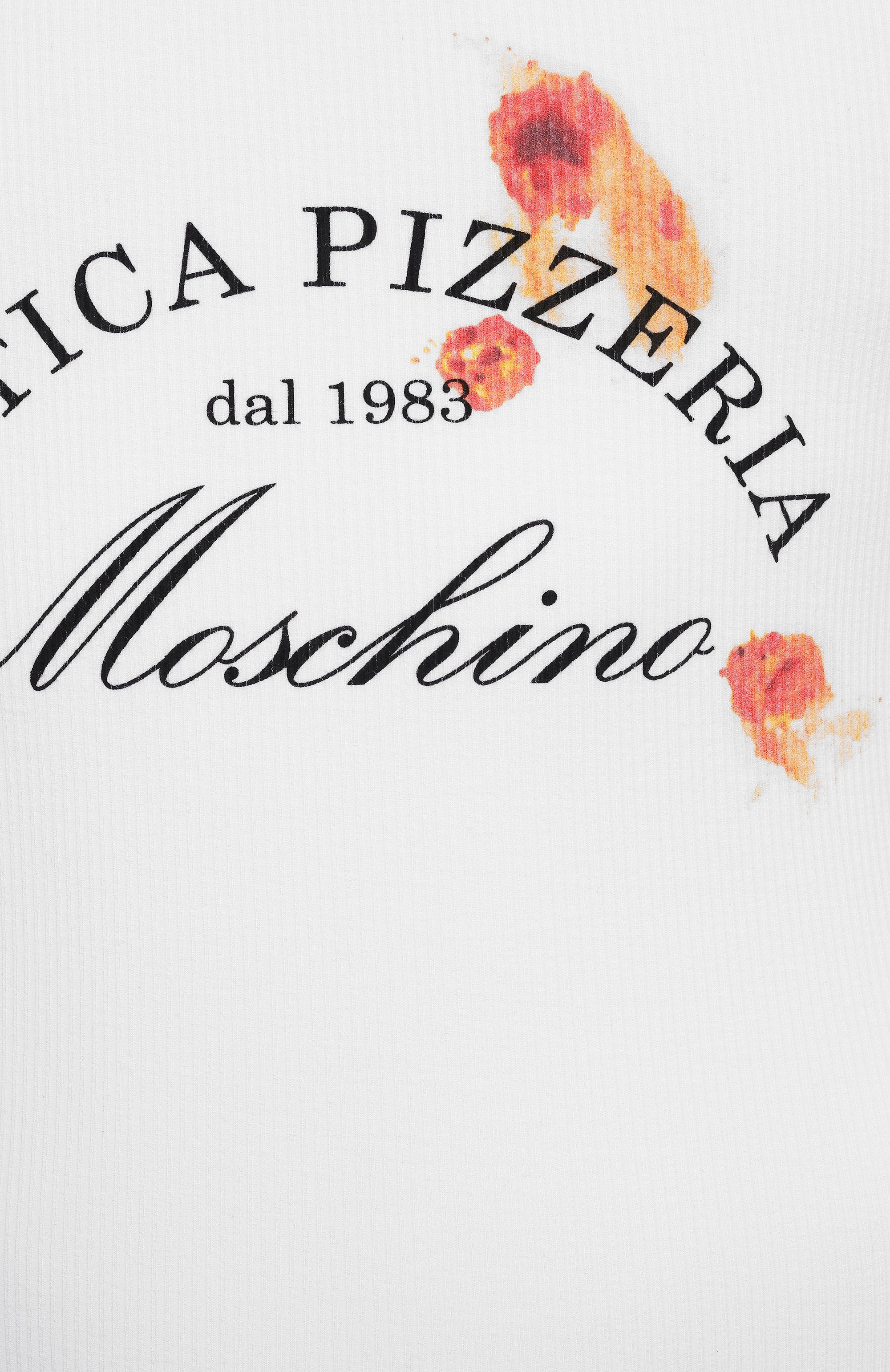 Майка из вискозы MOSCHINO белого цвета по цене 23700 руб., арт. A8907/0245, фото 6 Майка из вискозы MOSCHINO, арт. A8907/0245, фото 6