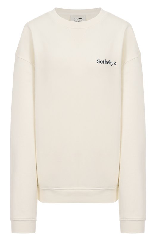 Хлопковый свитшот FRAME x Sotheby's Frame Denim ME25JSS002 Кремовый ME25JSS002