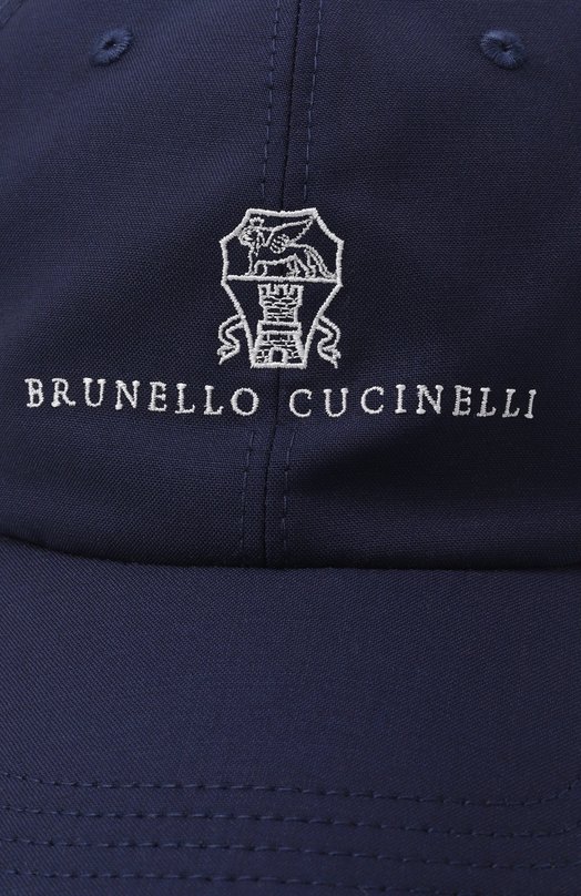 Шерстяная бейсболка Brunello Cucinelli M032P9850 Синий  M032P9850 Фото 3