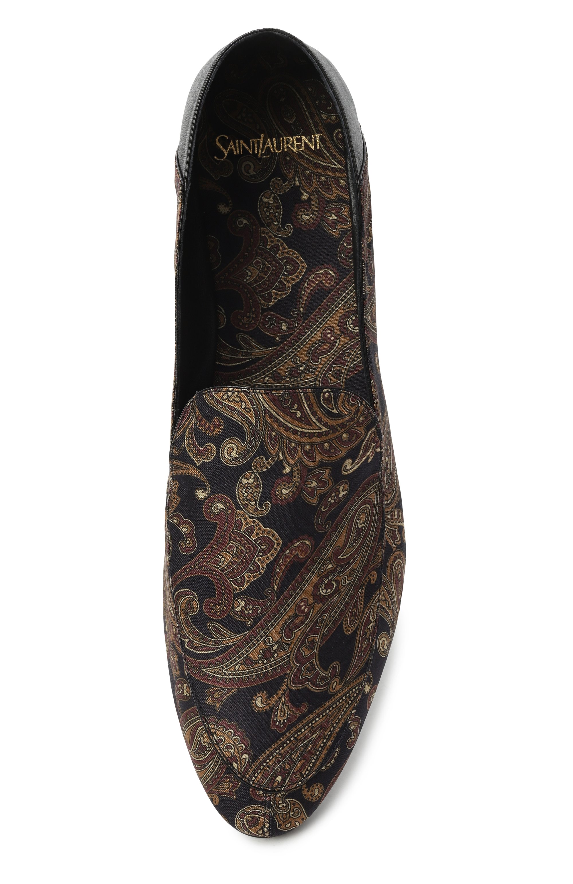 Текстильные лоферы alain SAINT LAURENT коричневого цвета по цене 119500 руб., арт. 841460/AAFB0, фото 6 Текстильные лоферы alain SAINT LAURENT, арт. 841460/AAFB0, фото 6