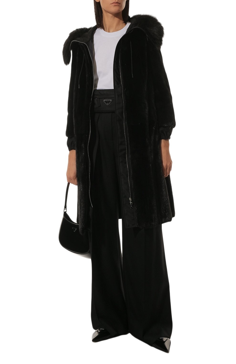 Шуба из меха норки PRADA, арт. 166370-1Y5A-F0002-211, фото 2