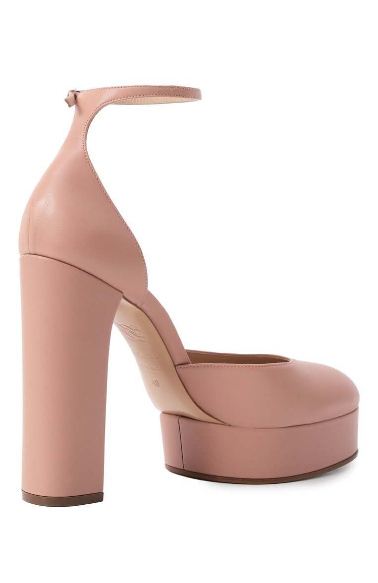 Женские кожаные туфли betty CASADEI розового цвета, арт. 1H977W1201MIN0R4104 | Фото 5 (Подошва: Платформа; Каблук высота: Высокий; Материал внутренний: Натуральная кожа; Каблук тип: Устойчивый; Материал внешний: Натуральная кожа)