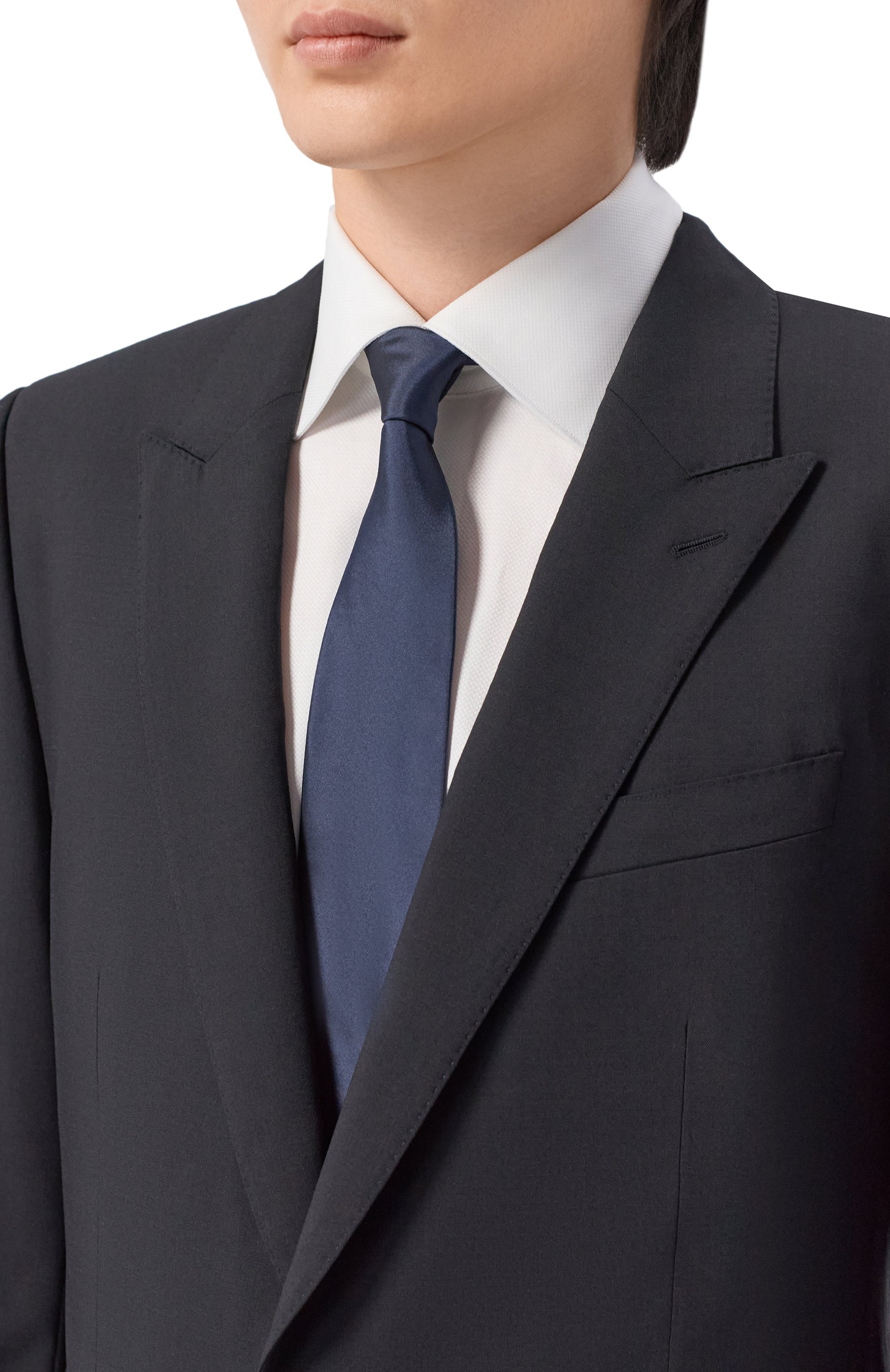 Галстук BOSS темно-синего цвета по цене 9195 руб., арт. 50562345, фото 2 Галстук BOSS, арт. 50562345, фото 2