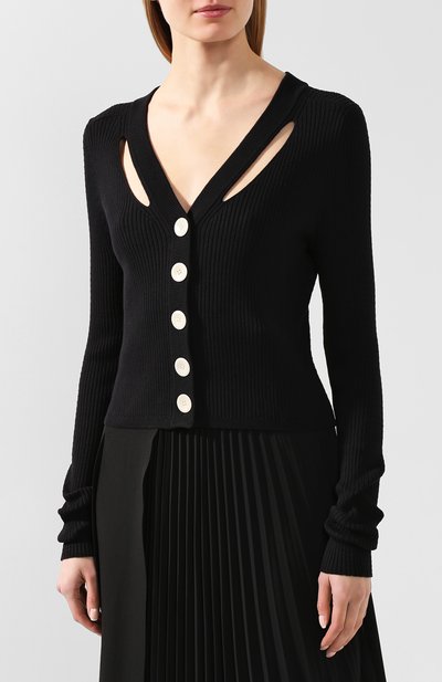 Кардиган из смеси шелка и хлопка PROENZA SCHOULER WHITE LABEL, арт. WL2017361-KS043, фото 3