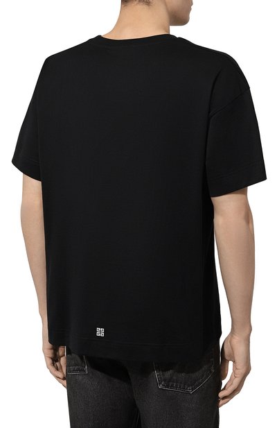 Хлопковая футболка GIVENCHY черного цвета по цене 76300 руб., арт. BM71JB3YJ9, фото 4 Хлопковая футболка GIVENCHY, арт. BM71JB3YJ9, фото 4