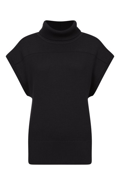 Женский шерстяной топ YUZEFI, арт. YALDA-FUNNEL NECK DRAPE BACK T0P