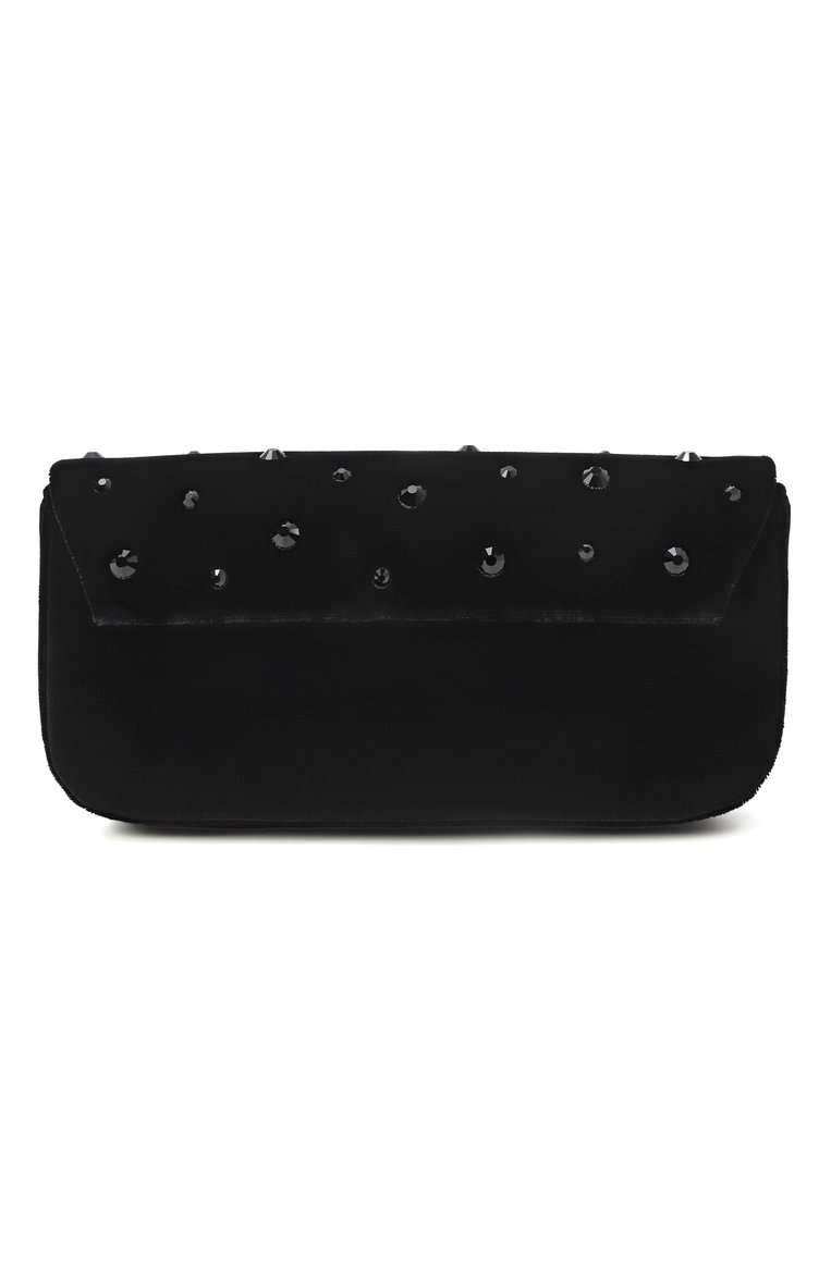 Женская сумка EMPORIO ARMANI черного цвета, арт. EW001492/AF14788 | Фото 4 (Ремень/цепочка: На ремешке; Материал: Текстиль; Размер: mini; Автоматизация состава: Проставлено; Автоматизация ТО: Проставлено)
