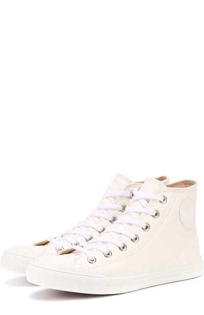 Высокие кожаные кеды lauren CHLOÉ, арт. CH27051/E84, фото 1