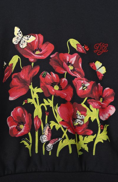 Хлопковый свитшот DOLCE & GABBANA темно-синего цвета по цене 51450 руб., арт. L5JWDH/G7QK8, фото 3 Хлопковый свитшот DOLCE & GABBANA, арт. L5JWDH/G7QK8, фото 3