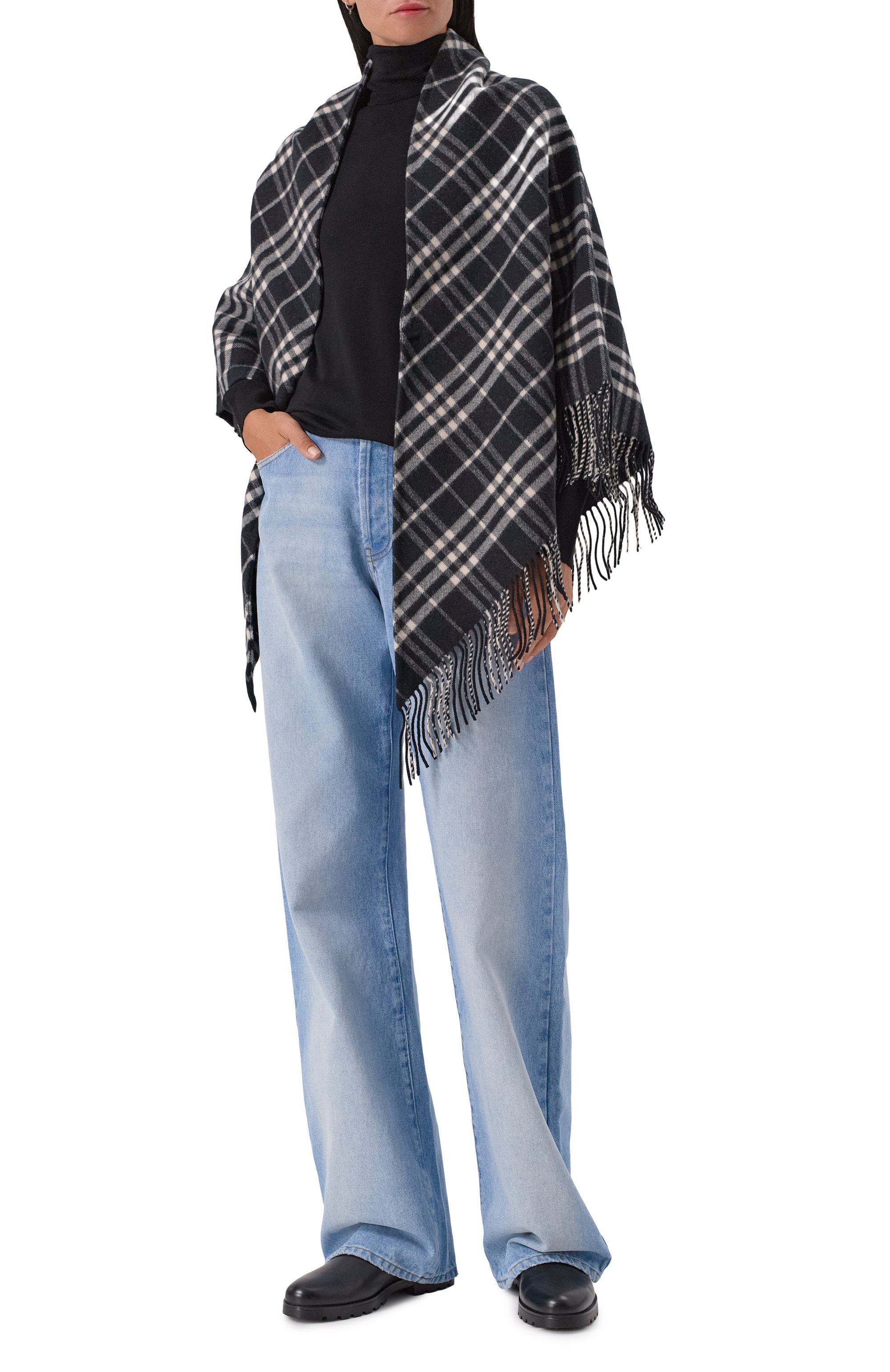 Накидка из шерсти и кашемира BURBERRY, арт. 8113129, фото 2