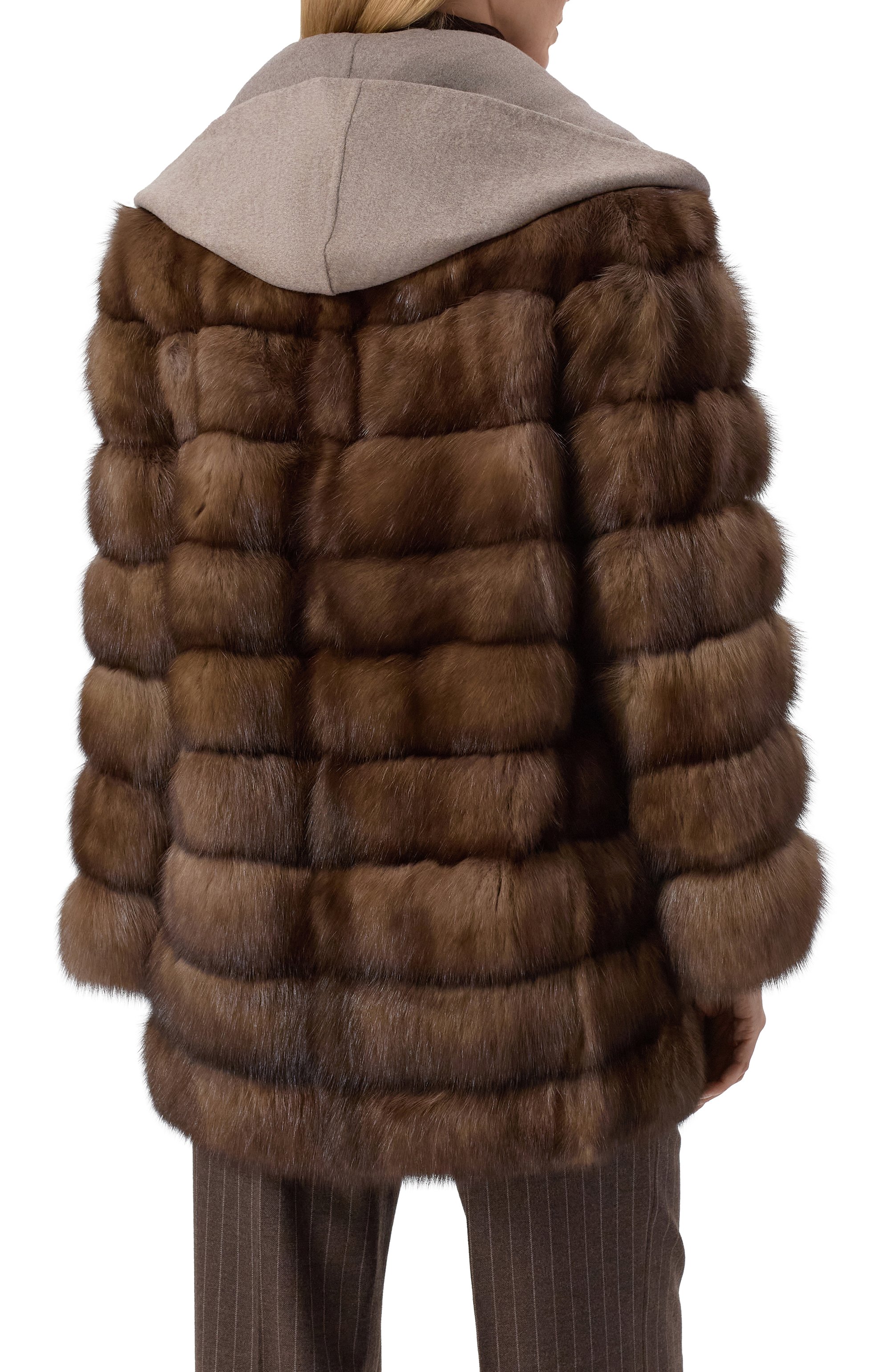 Шуба из соболя MANZONI24, арт. 25M1239-ZDB1, фото 4