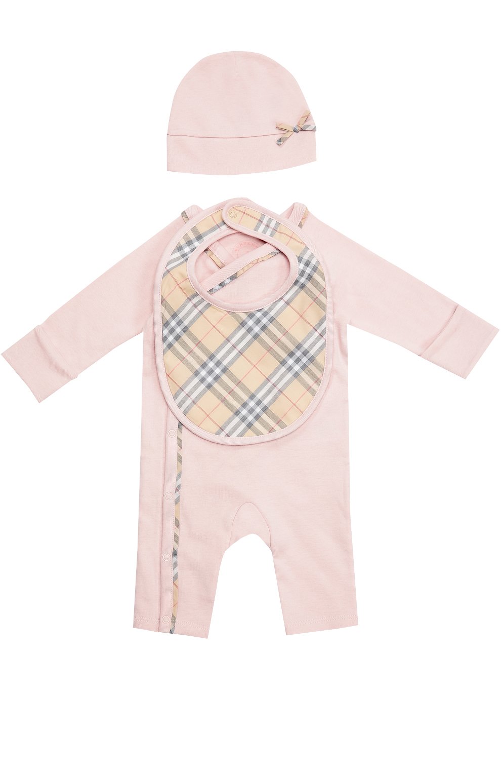 Пижама в комплекте с шапкой и нагрудником BURBERRY, арт. 4037577, фото 1