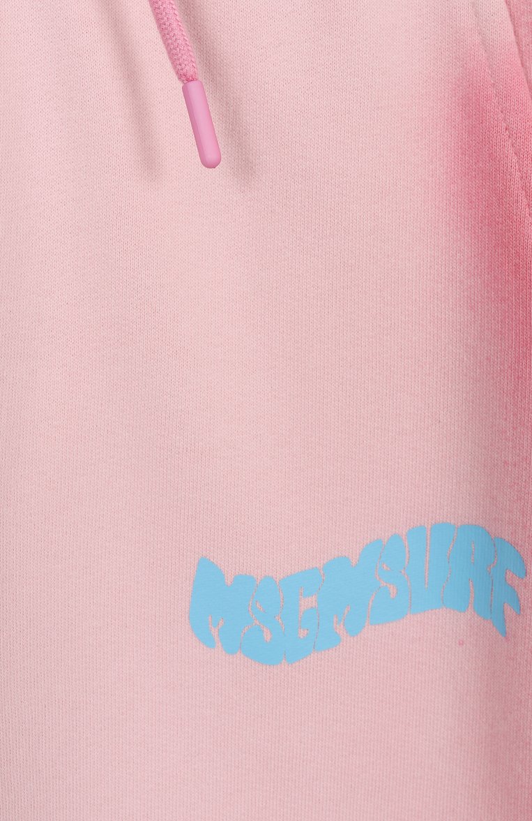 Детские хлопковые джоггеры MSGM KIDS светло-розового цвета, арт. S5MSJUFP239 | Фото 3 (Нос: Не проставлено; Материал внешний: Хлопок; Девочки Кросс-КТ: Джоггеры-одежда, Брюки-спорт; Ростовка одежда: 6 лет | 116 см, 8 лет | 128 см, 10 - 11 лет | 140 - 146см, 12 лет | 152 см, 16 лет | 164 см)