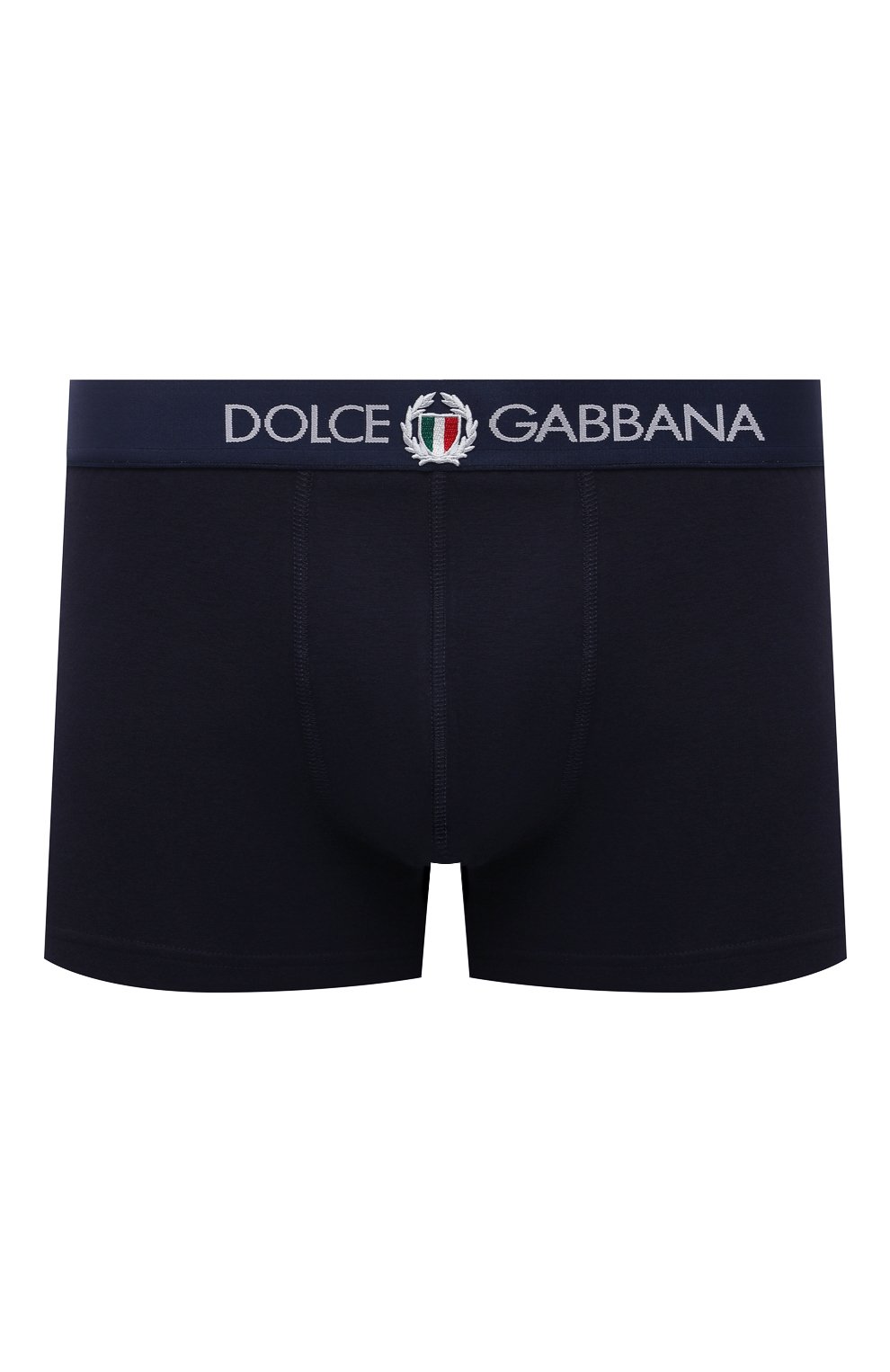Хлопковые боксеры DOLCE & GABBANA темно-синего цвета по цене 11600 руб., арт. M4C03J/FUECG, фото 1 Хлопковые боксеры DOLCE & GABBANA, арт. M4C03J/FUECG, фото 1