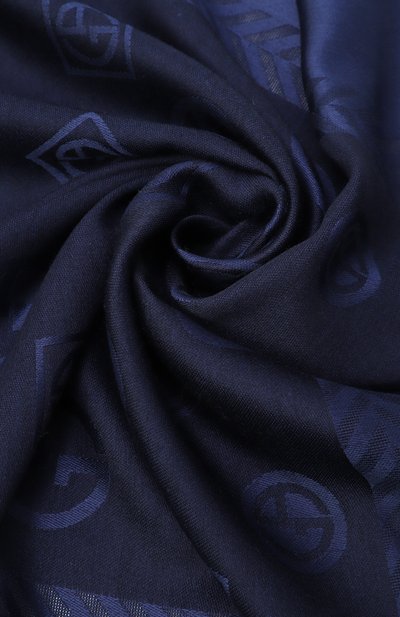 Шарф из шелка и шерсти GIORGIO ARMANI синего цвета по цене 59950 руб., арт. GM001500/AF15663, фото 3 Шарф из шелка и шерсти GIORGIO ARMANI, арт. GM001500/AF15663, фото 3