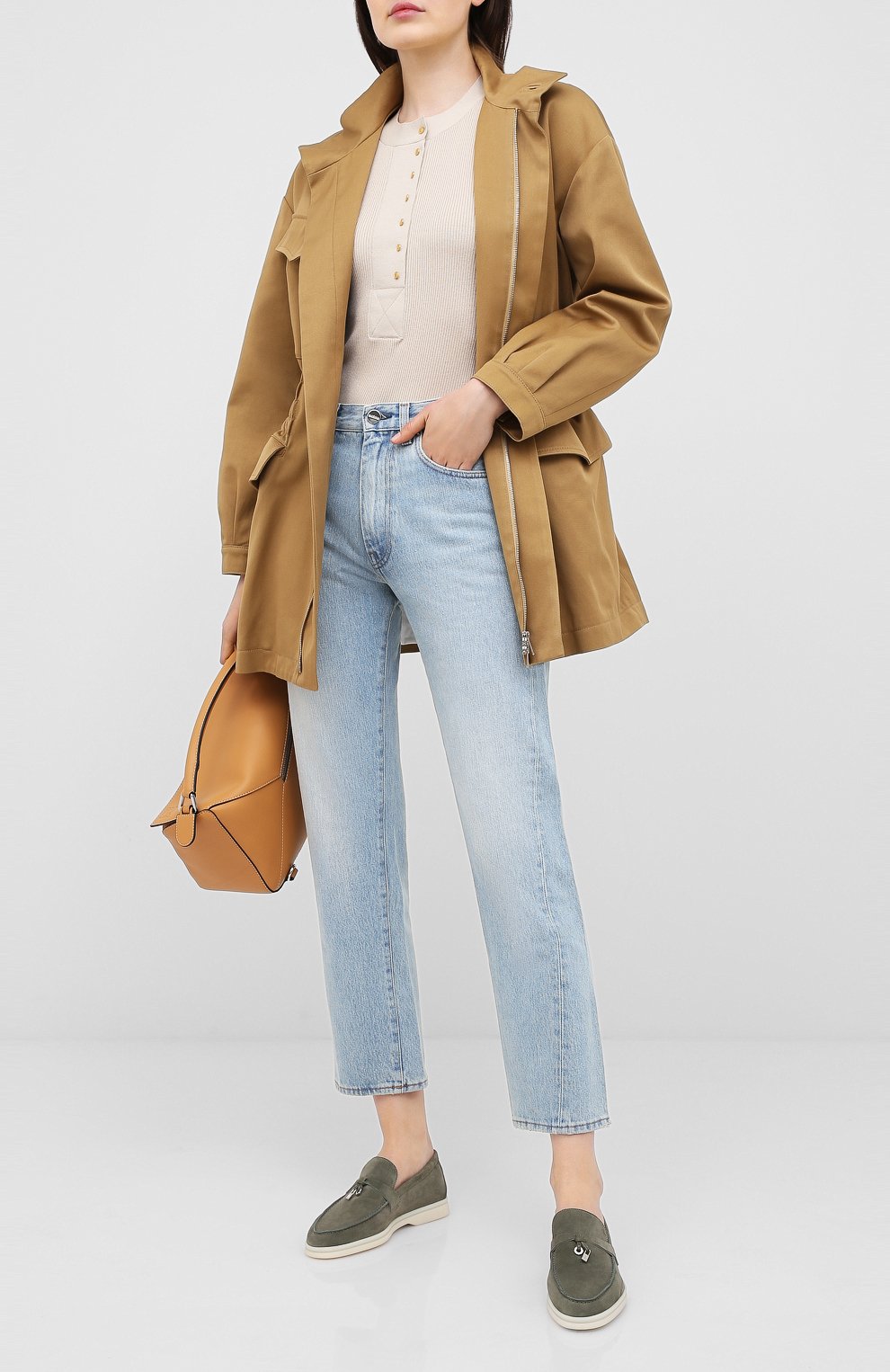 Замшевые лоферы summer charms walk LORO PIANA, арт. FAE5444, фото 2