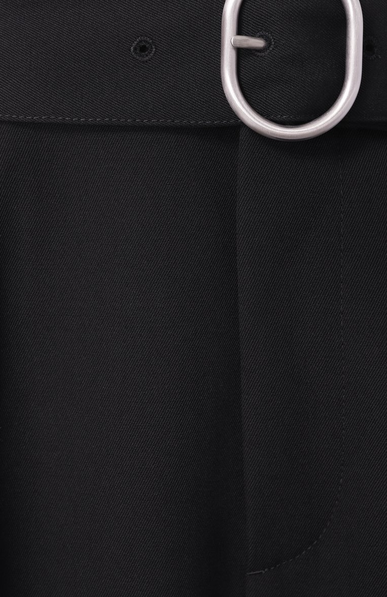 Мужские шерстяные брюки JIL SANDER черного цвета, арт. J22KA0272-J40002 | Фото 6 (Длина (брюки, джинсы): Стандартные; Материал внешний: Шерсть; Случай: Повседневный; Стили: Минимализм; Автоматизация состава: Проставлено; Автоматизация ТО: Проставлено)