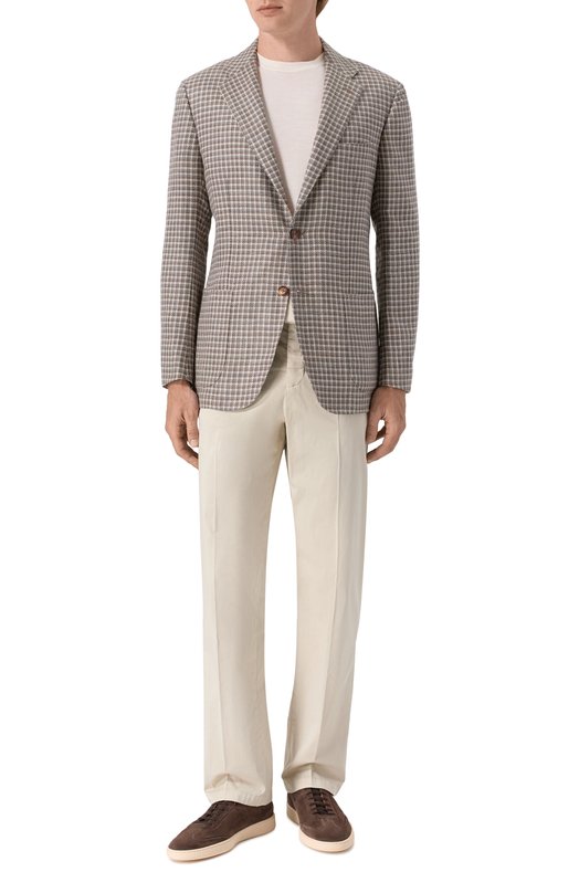 Замшевые кеды Kiton USSA415N0127912 Коричневый  USSA415N0127912 Фото 2