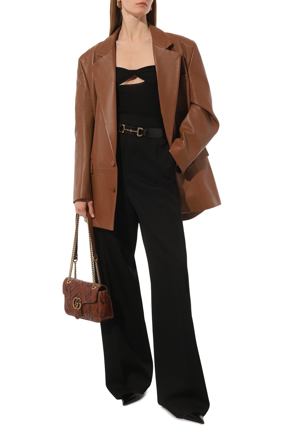 Сумка gg marmont small из кожи питона GUCCI, арт. 443497 LU3NT, фото 7