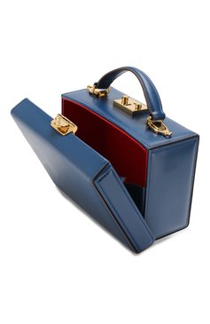 Женская сумка grace small box MARK CROSS темно-синего цвета, арт. W108153G | Фото 4 (Материал: Натуральная кожа; Статус проверки: Проверена категория, Прове�рено; Ремень/цепочка: На ремешке; Размер: mini; Сумки-технические: Сумки через плечо, Сумки top-handle; Драгоценные камни: Проставлено; Материал сплава: Проверено, Проставлено)