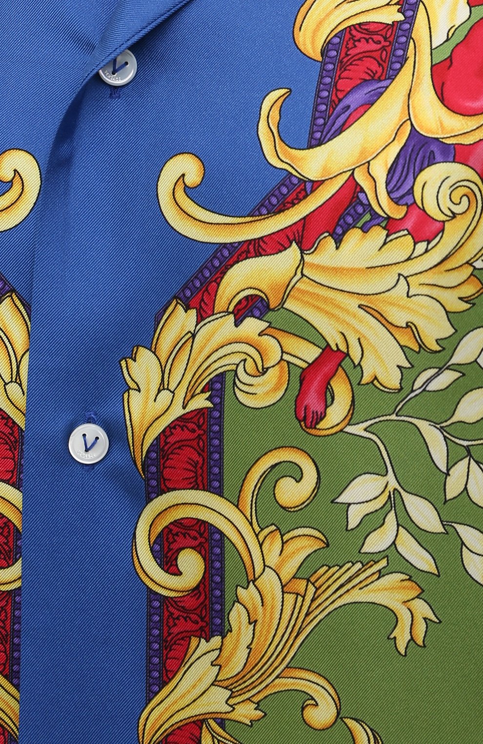 Шелковая рубашка VERSACE разноцветного цвета по цене 151000 руб., арт. 1001525/1A00735, фото 5 Шелковая рубашка VERSACE, арт. 1001525/1A00735, фото 5