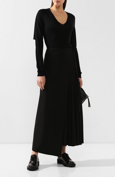 Шерстяной пуловер RICK OWENS черного цвета по цене 62200 руб., арт. R019F5693/M, фото 2 Шерстяной пуловер RICK OWENS, арт. R019F5693/M, фото 2