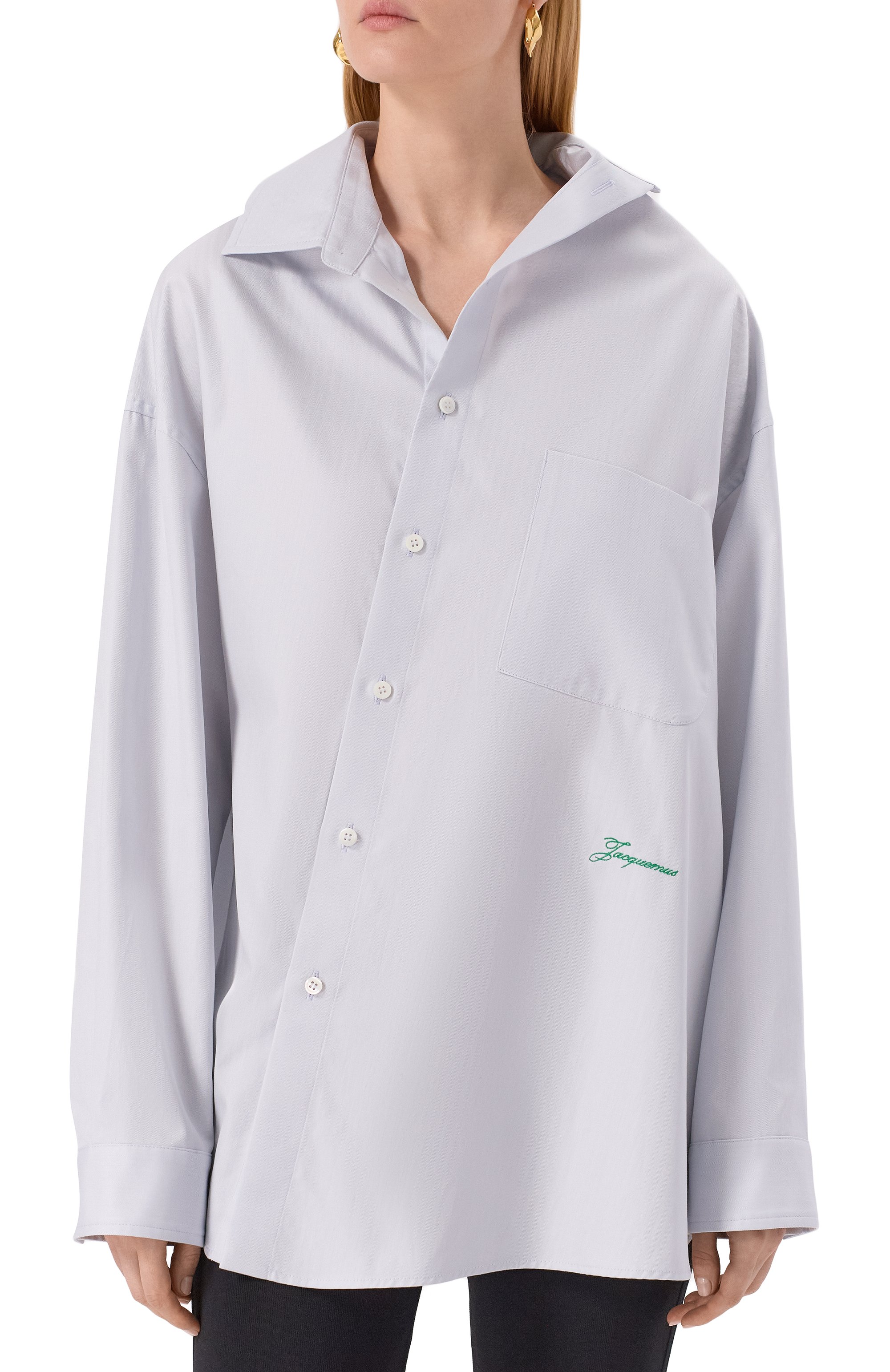 Хлопковая рубашка JACQUEMUS, арт. 25E251SH086/1726, фото 3