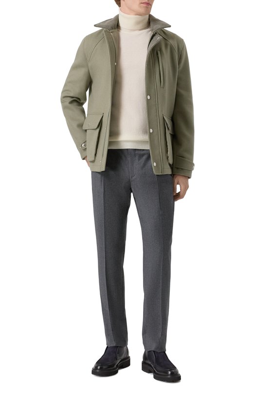 Шерстяная куртка Brunello Cucinelli MY4966382 Зелёный  MY4966382 Фото 2