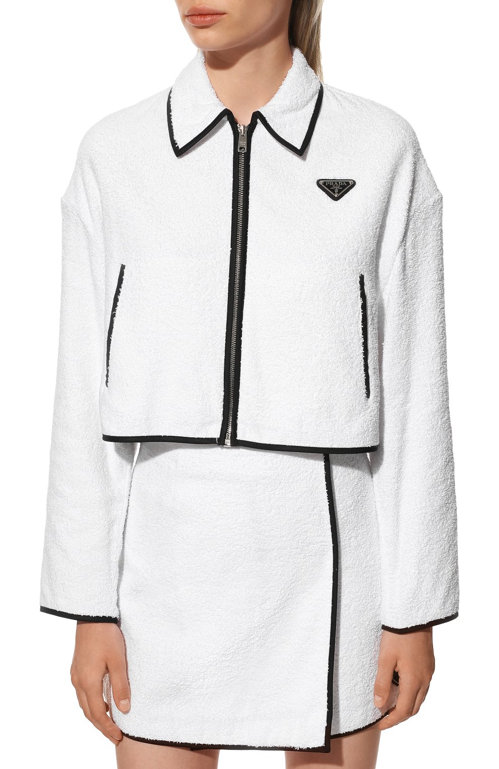 Хлопковый жакет PRADA, арт. P521M-1ZR3-F0009-221, фото 3