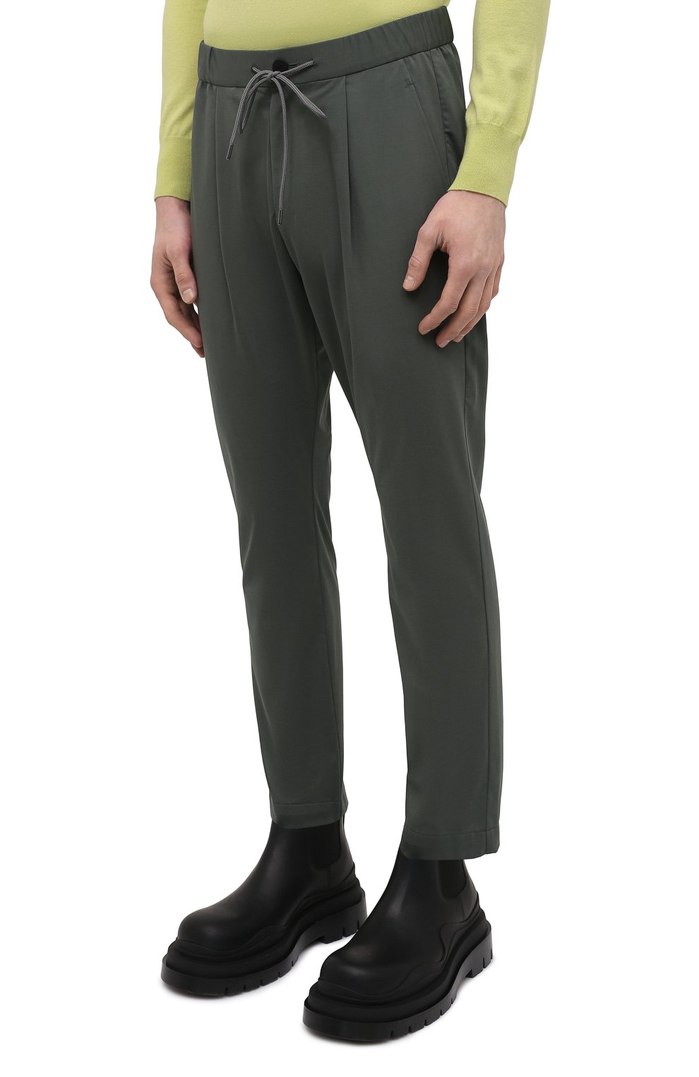 Брюки KAZUYUKI KUMAGAI хаки цвета по цене 41050 руб., арт. AP11-225, фото 3 Брюки KAZUYUKI KUMAGAI, арт. AP11-225, фото 3