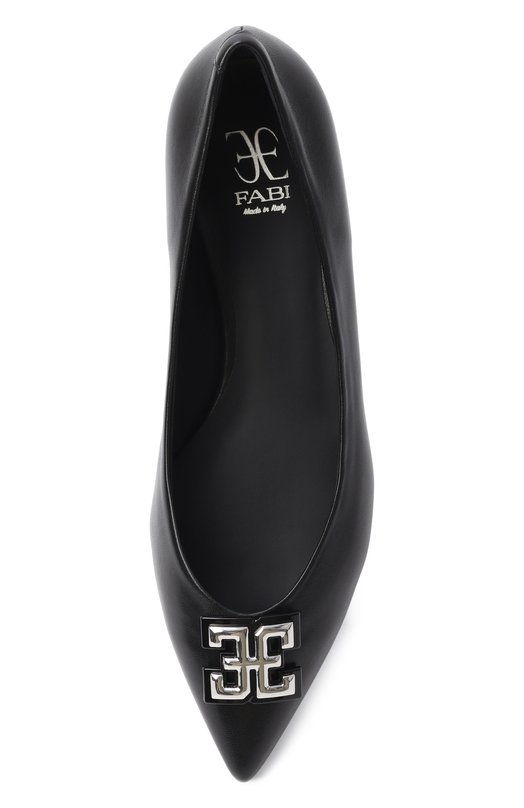 Кожаные балетки Fabi FD9068/NAPPA BAR0N Чёрный  FD9068/NAPPA BAR0N Фото 6