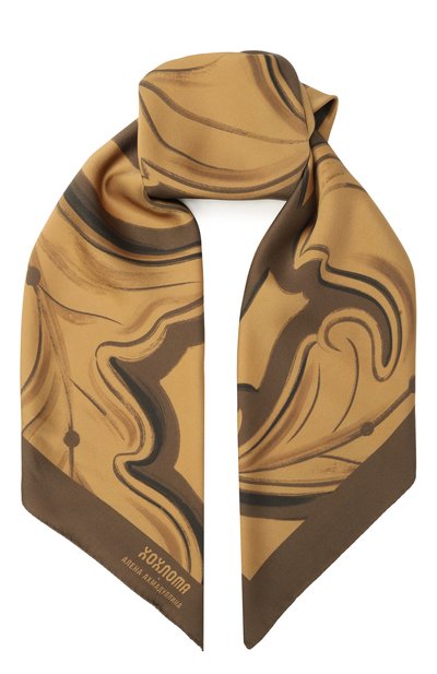 Женский шелковый платок ХОХЛОМА Х АЛЕНА АХМАДУЛЛИНА, арт. WTA111R