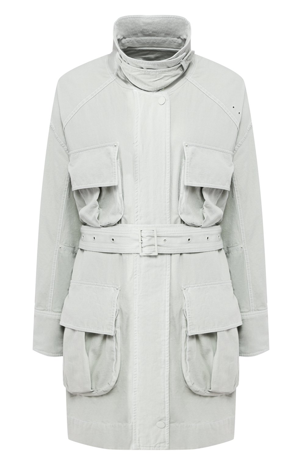 Хлопковый плащ LOW CLASSIC светло-зеленого цвета по цене 45900 руб., арт. L0W20SS_JK13M, фото 1 Хлопковый плащ LOW CLASSIC, арт. L0W20SS_JK13M, фото 1