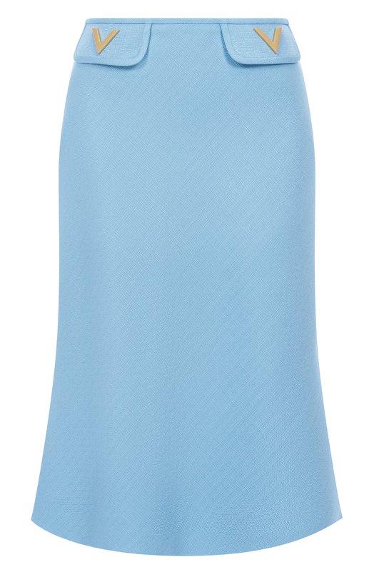 Юбка из вискозы Valentino 7B3RADK0/98T Голубой 7B3RADK0/98T