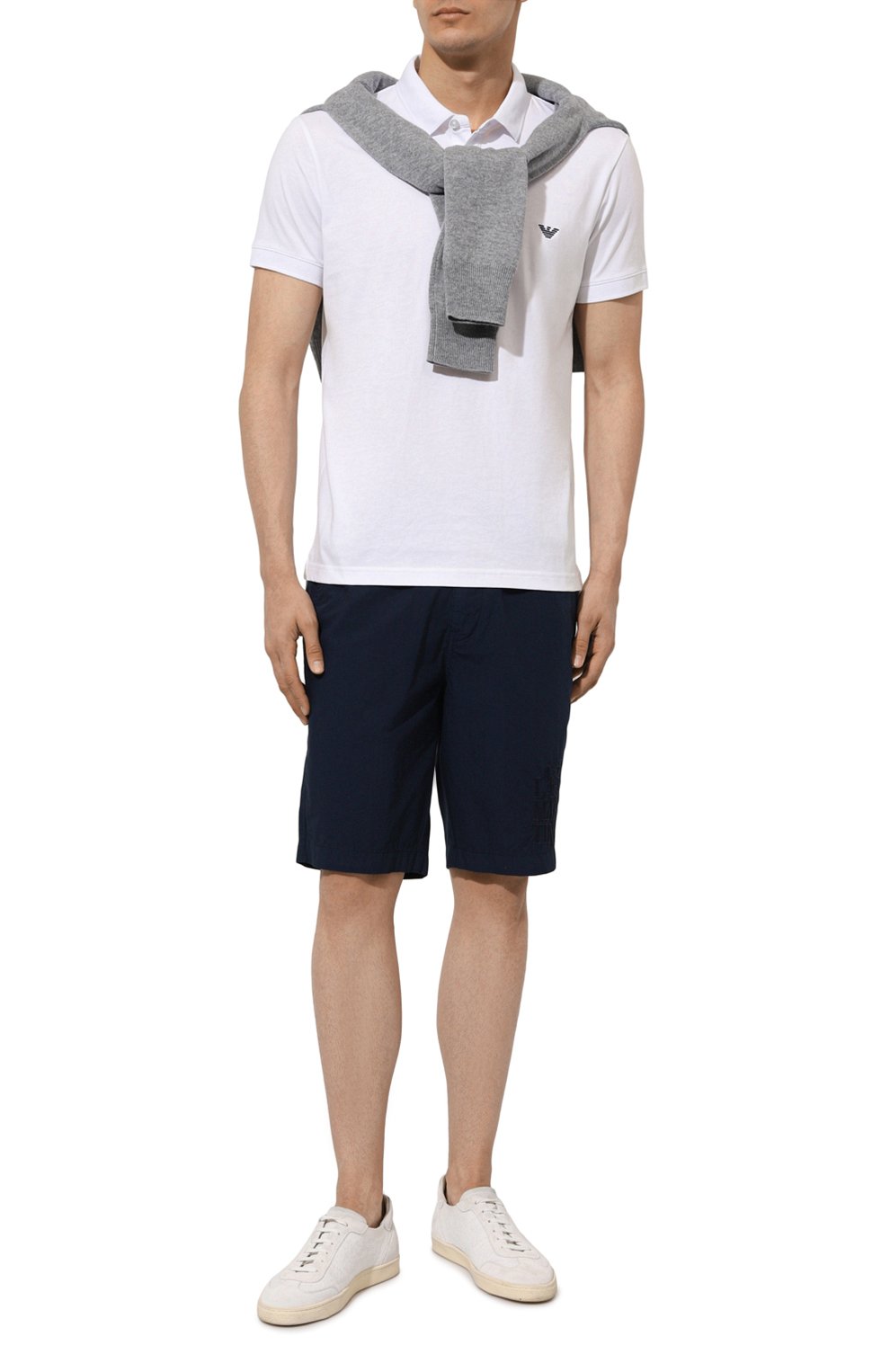 Хлопковое поло EMPORIO ARMANI, арт. 211804/4R482, фото 2