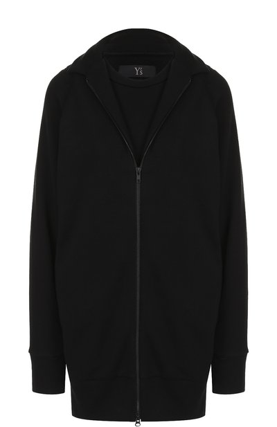 Удлиненный хлопковый кардиган на молнии Y`S, арт. YK-T96-065, фото 1