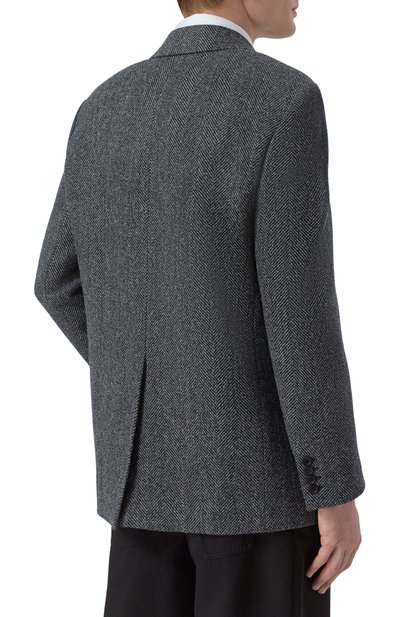 Шерстяной пиджак SAINT LAURENT темно-серого цвета по цене 446500 руб., арт. 837196/Y3D06, фото 4 Шерстяной пиджак SAINT LAURENT, арт. 837196/Y3D06, фото 4