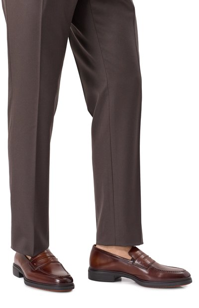 Кожаные пенни-лоферы easy SANTONI, арт. MGEG18964NEAXNTG, фото 3