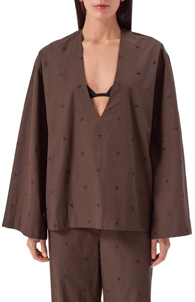 Хлопковая блузка THE ATTICO, арт. 250WCE00001/CCC104MA, фото 3