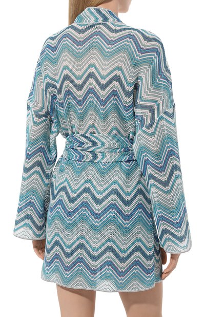 Туника из вискозы MISSONI голубого цвета по цене 87550 руб., арт. MS24SQ0E/BR00XK, фото 4 Туника из вискозы MISSONI, арт. MS24SQ0E/BR00XK, фото 4