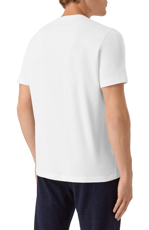 Хлопковая футболка Corneliani 26G583-2625024 Белый  26G583-2625024 Фото 4
