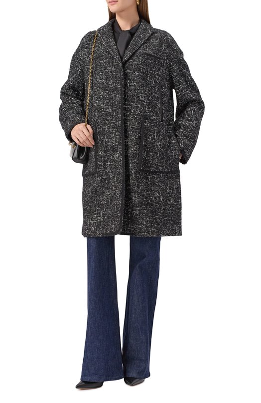 Пальто из шерсти и хлопка Giambattista Valli 25FWPVCA8018/13BIL Серый  25FWPVCA8018/13BIL Фото 2