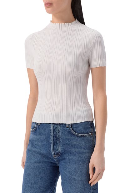 Пуловер из вискозы HUGO белого цвета по цене 15750 руб., арт. 50542598, фото 3 Пуловер из вискозы HUGO, арт. 50542598, фото 3