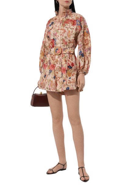 Льняной комбинезон ZIMMERMANN бежевого цвета по цене 94750 руб., арт. 1858YRS242, фото 2 Льняной комбинезон ZIMMERMANN, арт. 1858YRS242, фото 2