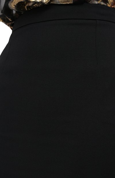 Шерстяная юбка SAINT LAURENT черного цвета по цене 71800 руб., арт. 580279/Y404W, фото 5 Шерстяная юбка SAINT LAURENT, арт. 580279/Y404W, фото 5
