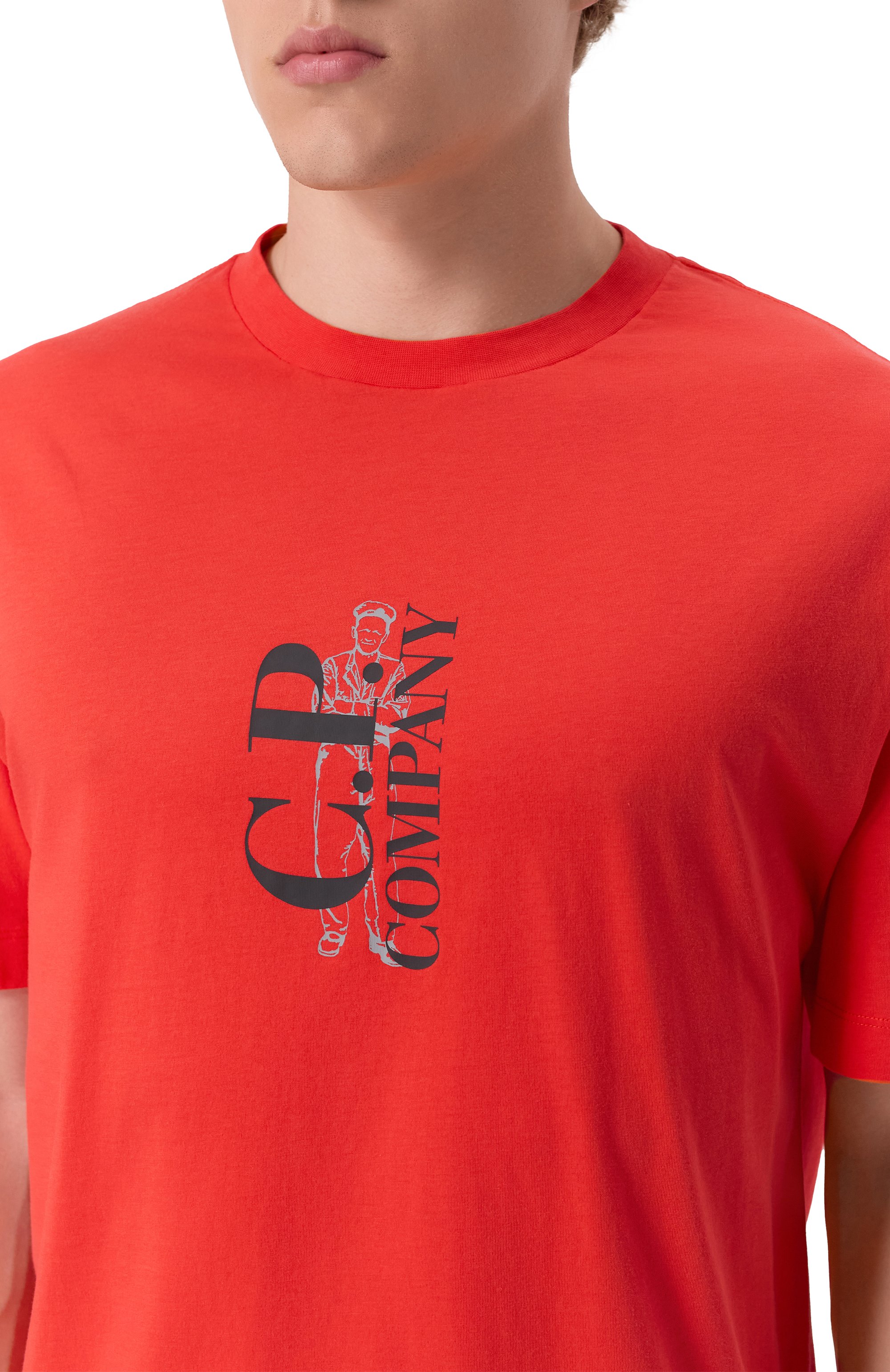 Хлопковая футболка C.P. COMPANY, арт. 18CMTS177A005100W, фото 5